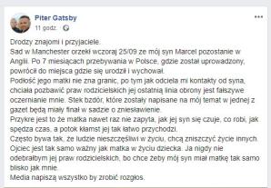 [VIDEO] Piotr Mitręga, grożąc śmiercią matce własnego dziecka, oszukał Sąd w Polsce. Okłamuje przyjaciół, szkaluje byłą partnerkę i naszą redakcję. Czy w nielegalnym wywiezieniu dziecka z Polski do Anglii pomagał mu warszawski adwokat Rafał Wąworek?