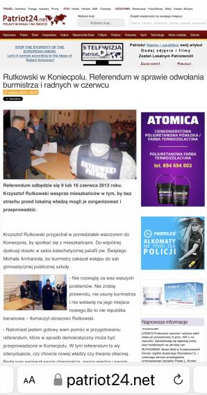RUTKOWSKI: Nowa Wójt w Trzeszczanach! Koniec rządów skazanego  Stanisława Cz. i uznanego winnym przestępstwa tymczasowego zarządcy Pawła L. Koniec prześladowania prawdomównego robotnika Wiesława Księżuka i seniorów!